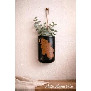 Handmade Ceramic Wall Pocket  | Studio Pottery Vase | Vintage Art Pottery Décor